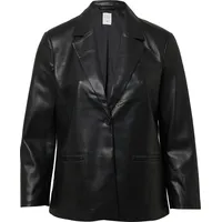 QS Indoor-Blazer in Leder-Optik | schwarz - 52