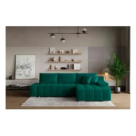 masseno Ecksofa mit Schlaffunktion Alese ¦ grün ¦ Maße (cm): B: 265 H: 85