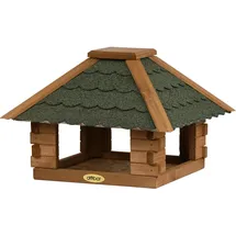 Dobar dobar® Vogelhaus Blockhaus 4-eckig Bitumendach