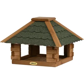 Dobar dobar® Vogelhaus Blockhaus 4-eckig Bitumendach