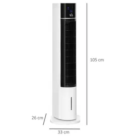 Homcom Turmventilator 105 cm Weiß
