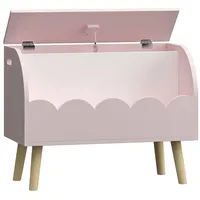 [en.casa] Spielzeugkiste Vestnes 60x30x44 cm Cotton Candy/Weiß [en.casa]