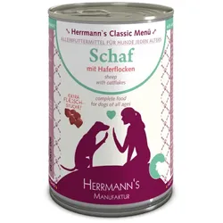 Herrmann's Classic 12x400g Dose Hundenassfutter Bio Schaf mit Haferflocken