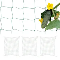 Relaxdays Ranknetz 4er Set, für Gewächshaus, 200x250 cm, Rankhilfe Gurken, Maschenweite 10 cm, Gewächshausnetz, PE, grün
