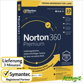 NortonLifeLock Norton Security 2025 ESD 10 Geräte DE Win Mac Android iOS
