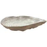 GREENGATE Teller Shell Teller irregular large pale grey 25,7x15,8cm grau