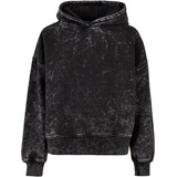 URBAN CLASSICS Ladies Short Oversized Towel Washed Zip Hoody schwarz