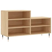 VidaXL Schuhregal Sonoma-Eiche 102x36x60 cm Holzwerkstoff