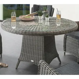 Destiny PALMA LUNA 4x Hochlehner + Tisch Ø120x75cm, vintage grau