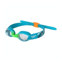 Speedo Schwimmbrille Speedo Infant Illusion Goggle Azure Blue/Fluo Green/Flue Orange/Clear, (1-St), Schutz vor UV-Strahle bunt