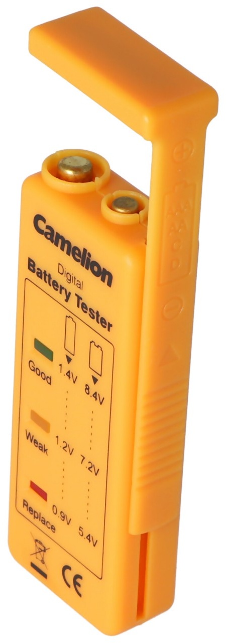 Batterie Tester LED BT-0503 geeignet zum Testen für die Größen AAAA, AAA, AA, C, D und 9V Block
