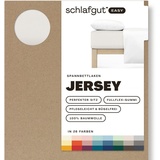 SCHLAFGUT Easy Jersey 140 x 200 - 160 x 200 cm sand light