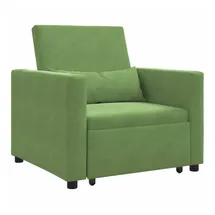 vidaXL Sessel 3-in-1 Einzelsofa-Bett Samt 90 x 165 x 87 cm Grün