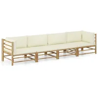 vidaXL Garten-Lounge-Set 4-tlg. weiß