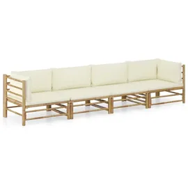vidaXL Garten-Lounge-Set 4-tlg. weiß
