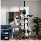 furnicato Kratzbaum deckenhoch 240-260 cm Dunkelgrau mit braun|grau