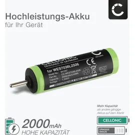 Cellonic Akku für Rasierer & Haarschneider Schwarz 2000mAh