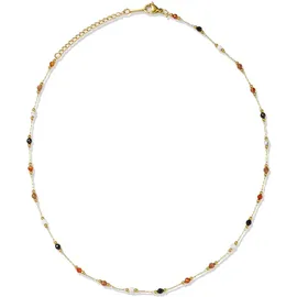 FIRETTI Collier Edelstahl Achat blau