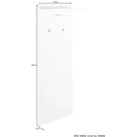 MID.YOU Garderobenpaneel Jakob 48 x 140 x 28 cm Weiß