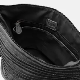 FredsBruder Riffelinchen Umhängetasche Leder Black/Grau