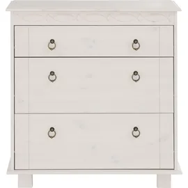 OTTO home Kommode OTTO HOME "Indra", weiß, B:74cm H:75cm T:35cm, Massivholz, Sideboards, Kommode, 74 cm breit