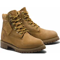 Timberland Schnürboots TIMBERLAND "6 In Premium WP Boot", Damen, Gr. 36, gelb (wheat), Leder, sportlich, Schuhe, Winterstiefel, Schnürstiefel, Winterschuhe, wasserdicht