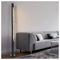 Globo LED Stehleuchte Holz schwarz dimmbar H 151 cm