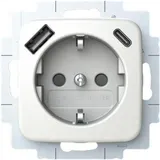 Busch-Jaeger SCHUKO USB-Steckdose, A/C Reflex SI, alpinweiß 20 EUCB2USBAC-214