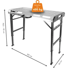 Lemodo Werkbank Stahl 17,5 kg schwarz höhenverstellbar