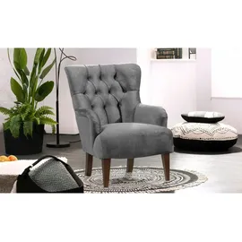 Max Winzer Sessel Brandon Samt 71 x 97 x 0 cm Schwarz