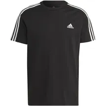 adidas Essentials Single Jersey 3-Streifen T-Shirt Black / White XL
