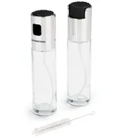 GOURMETmaxx Essigspender 2er-Set Schwarz/Silber