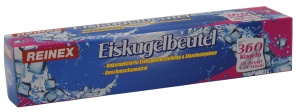 Reinex Eiswürfelbeutel Pack, kugelförmig, Beutel zur Zubereitung von Eiskugeln, 1 Packung = 15 Beutel