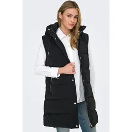 Only "ONLDIXIE LIFE 2IN1 PUFFER COAT CC OTW", Damen, Gr. S, schwarz (schwarz detail:with silber trim), Steppware, Obermaterial: 100% Polyester, unifarben, regular fit ca. Mitte Oberschenkel, Rippbündchen, Mäntel Steppmantel, Kunstfaser