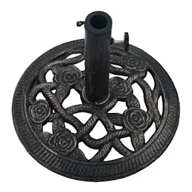 vidaXL Sonnenschirmständer Schwarz Bronze 9 kg 40 cm Gusseisen