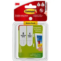 3M Command Bilder-Montage Strips, Klein (S) 4x2 und große (M) 8x2, Vorteilspack, 17203