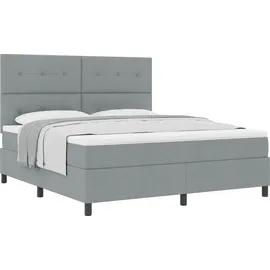 vidaXL Boxspringbett 180 x 200 cm Hellgrau