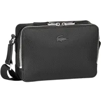 Lacoste Chantaco Umhängetasche Leder 20.5 cm Schwarz