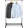 Relaxdays Kleiderständer höhenverstellbar 90–158 cm Schwarz/Silber