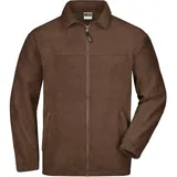 James & Nicholson Fleece Jacke in schwerer Fleece-Qualität braun,