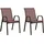 vidaXL Stapelbare Gartenstühle 72 x 77,1 x 89 cm braun 2 St.