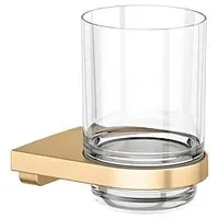 Keuco Moll Glashalter 12750259000 mit Echtkristall-Glas, Messing gebürstet