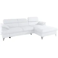 COTTA Ecksofa Caluso L-Form, mit Kopfteilverstellung, wahlweise mit Bettfunktion & Bettkasten weiß