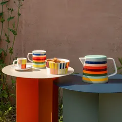 REMEMBER Tasse "Lorenzo" 350ml, farbenfroh und spülmaschinengeeignet - Mit Geschenkverpackung