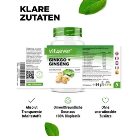 Vit4ever Ginkgo + Ginseng Tabletten 365 St.