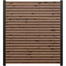 Endorphin Sichtschutzzaunpfosten 180 x 180 cm Braun Aluminium 2 St.