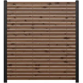 Endorphin Sichtschutzzaunpfosten 180 x 180 cm Braun Aluminium 2 St.