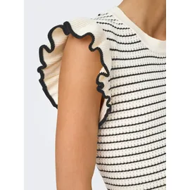 Jdy JDYCARICE S/L Frill Pullover KNT Noos Weiß L