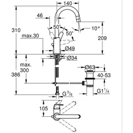 Grohe Start Flow L-Size Einhandmischer chrom 23811000