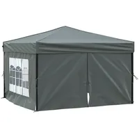 VidaXL Partyzelt Faltbar mit Seitenwänden Anthrazit 3x3 m